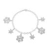 Thumbnail Image 0 of Sterling Silver Diamond Accent Snowflake Charm Bracelet