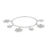 Thumbnail Image 1 of Sterling Silver Diamond Accent Snowflake Charm Bracelet