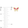 Thumbnail Image 2 of Child's 10K Solid Gold Synthetic Ruby Butterfly Studs