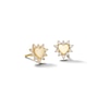 Thumbnail Image 0 of 10K Solid Gold CZ Outlined Heart Studs