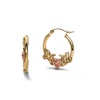 Thumbnail Image 0 of 10K Hollow Gold Mom Heart Two-Tone Hoops