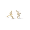 Thumbnail Image 0 of 10K Solid Gold CZ Bezel Crawler Studs