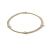 Thumbnail Image 0 of 10K Hollow Gold CZ Bezel-Set Curb Chain Bracelet - 7.5"