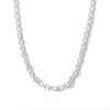 Thumbnail Image 1 of Sterling Silver Diamond-Cut Mirror Valentino Chain Made in Italy - 20"