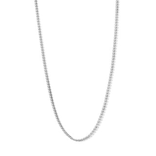 Sterling Silver Oval Bead Chain Made in Italy - 18"