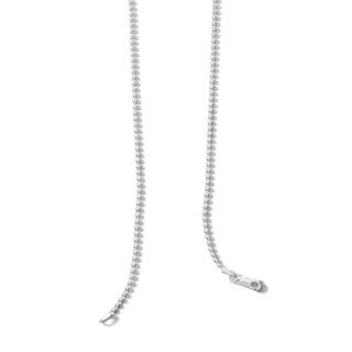 Sterling Silver Oval Bead Chain Made in Italy - 18"