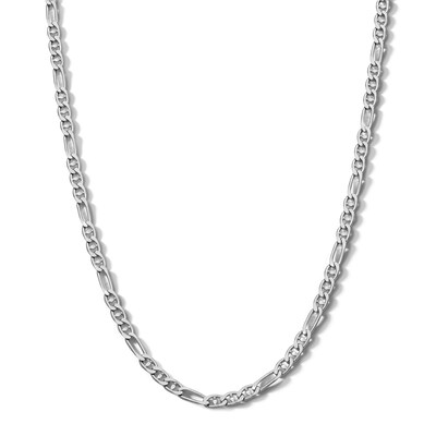 Sterling Silver Diamond Cut Figarucci Chain Made in Italy