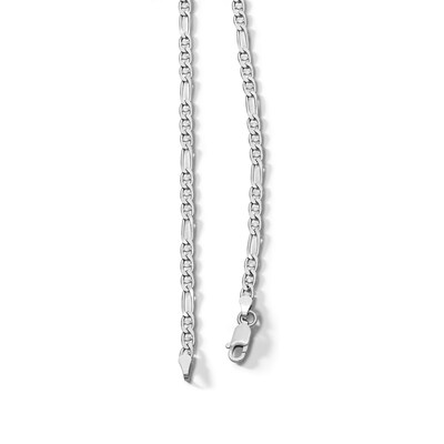 Sterling Silver Diamond Cut Figarucci Chain Made in Italy