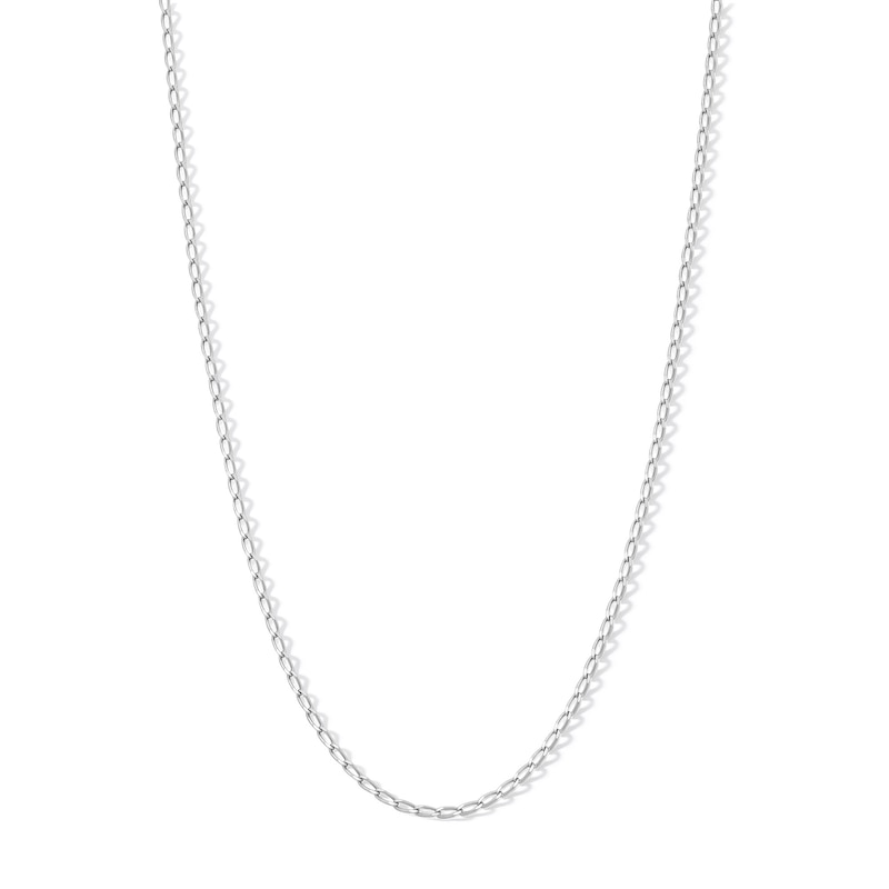 Child's Sterling Silver Diamond-Cut Long Curb Chain Made in Italy - 15"