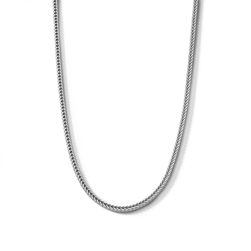 Sterling Silver Diamond Cut Foxtail Chain Made in Italy - 20"