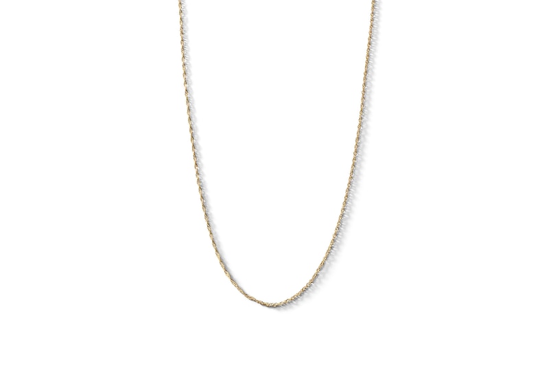 14K Solid Gold Singapore Chain Made in Italy - 18"