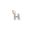 Thumbnail Image 1 of 10K Solid Gold CZ H Initial Charm
