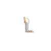 Thumbnail Image 1 of 10K Solid Gold CZ L Initial Charm