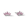 Thumbnail Image 1 of Sterling Silver CZ Pink Five-Stone Marquise Studs
