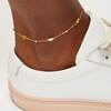 Thumbnail Image 2 of 10K Solid Gold Hearts Anklet Made in Italy - 9&quot;