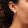 Thumbnail Image 2 of 10K Solid Gold CZ Heart Studs