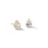 Thumbnail Image 0 of 10K Solid Gold CZ Pear Studs