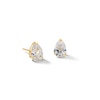 Thumbnail Image 1 of 10K Solid Gold CZ Pear Studs
