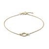 Thumbnail Image 0 of 10K Solid Gold CZ Open Circle Bracelet - 7.5