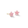 Thumbnail Image 0 of ​​​​​​​10K Semi-Solid Gold Pink CZ Star Studs