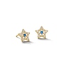 Thumbnail Image 1 of 10K Gold CZ Blue and White Star Studs