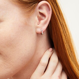 Sterling Silver Small Square Hoops