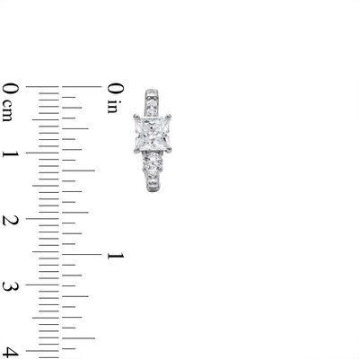 Sterling Silver CZ Round and Square Huggies