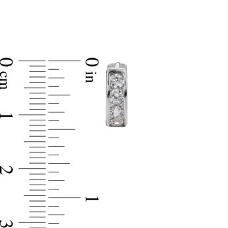 Sterling Silver CZ Mini Huggies