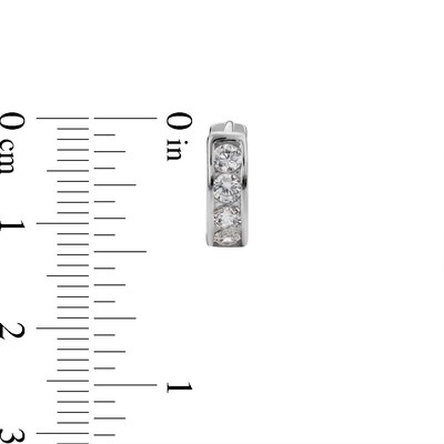 Sterling Silver CZ Mini Huggies