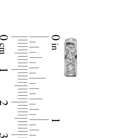 Sterling Silver CZ Mini Huggies