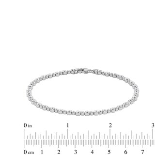 Sterling Silver CZ Multi-Size Stone Tennis Bracelet
