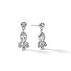 Thumbnail Image 1 of Sterling Silver CZ Marquise and Round Dangle Earrings