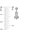 Thumbnail Image 3 of Sterling Silver CZ Marquise and Round Dangle Earrings