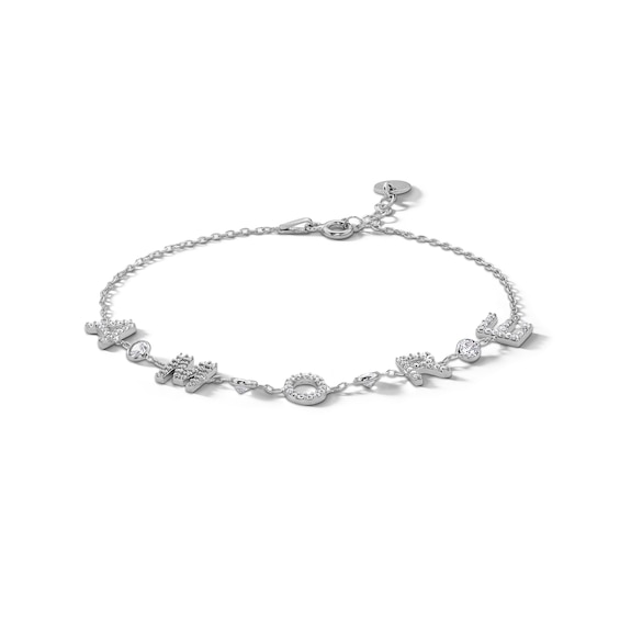 Sterling Silver CZ Amore Bracelet