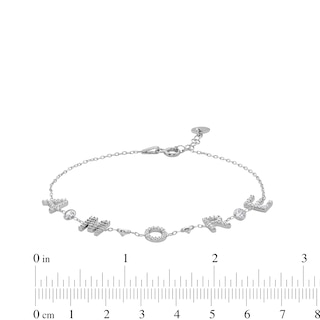 Sterling Silver CZ Amore Bracelet