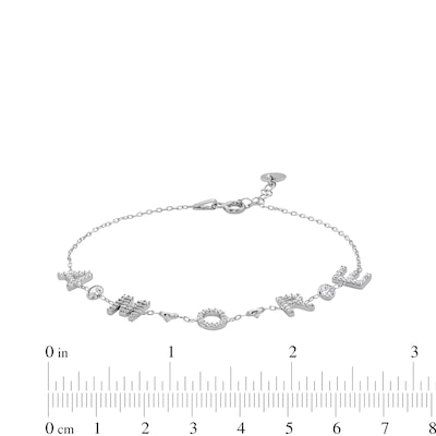 Sterling Silver CZ Amore Bracelet