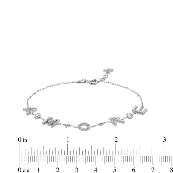 Sterling Silver CZ Amore Bracelet