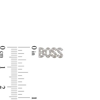 ​​​​​​​10K Solid Gold CZ BOSS Studs