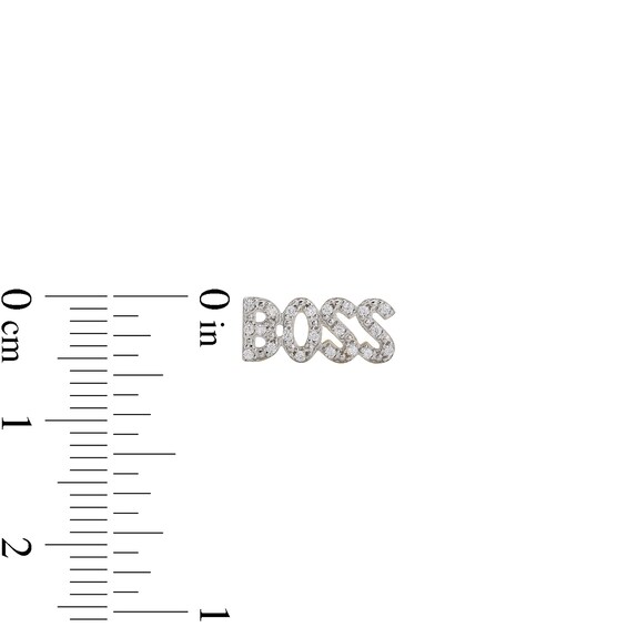 ​​​​​​​10K Solid Gold CZ BOSS Studs
