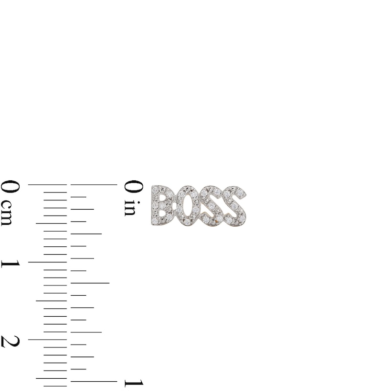 Main Image 3 of ​​​​​​​10K Solid Gold CZ BOSS Studs