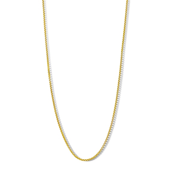 ​​​​​​​10K Hollow Gold Diamond-Cut Box Chain Made in Italy - 20"