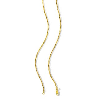 ​​​​​​​10K Hollow Gold Diamond-Cut Box Chain Made in Italy - 20"
