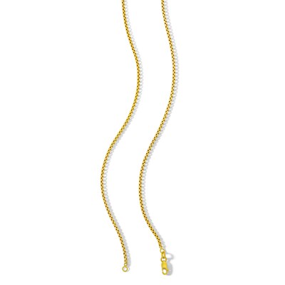 ​​​​​​​10K Hollow Gold Diamond-Cut Box Chain Made in Italy - 20"