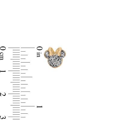 Chid's 10K Semi-Solid Gold Glitter ©Disney Minnie Mouse Studs