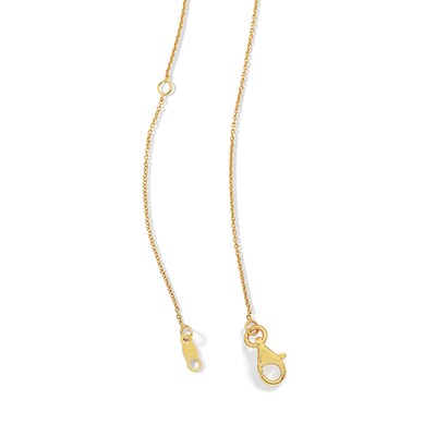 14K Gold Plated Diamond Accent Heart Pendant - 18"