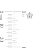 Thumbnail Image 3 of 14K Gold CZ 5mm Star Piercing Studs
