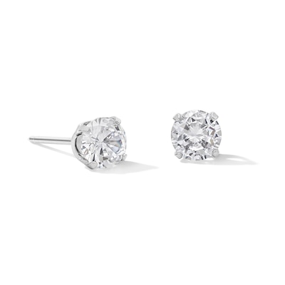 Stainless Steel CZ 5mm Piercing Studs - XL Posts