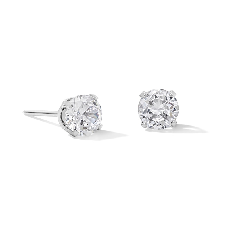 Stainless Steel CZ 5mm Piercing Studs - XL Posts