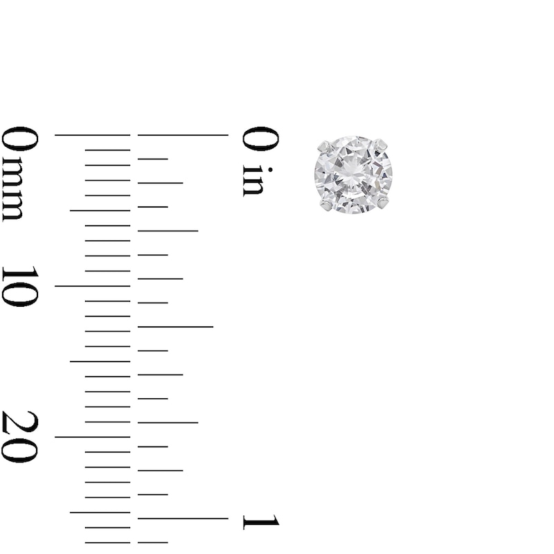 Main Image 4 of Stainless Steel CZ 5mm Piercing Studs - XL Posts