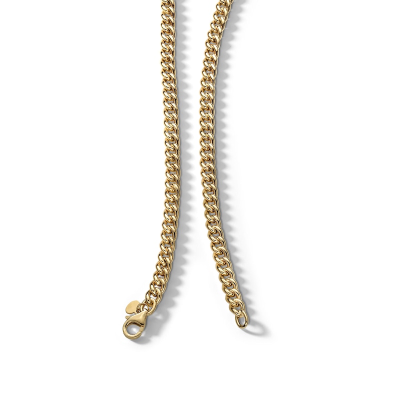 Main Image 3 of 10K Hollow Gold Curb Chain Made in Italy - 20"